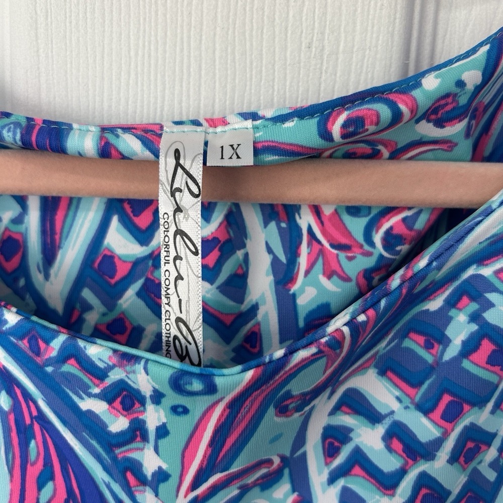 Lulu-B Dress Women's 1X NWT Sleeveless UPF 50 Cooling Shift Resort Beach Travel - Picture 2 of 7
